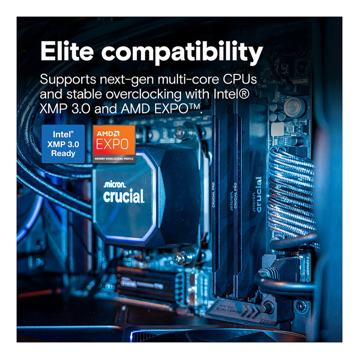 Crucial Pro Kit 32GB (2x16GB) DDR5 6400MHz UDIMM CL32 Overclocking
