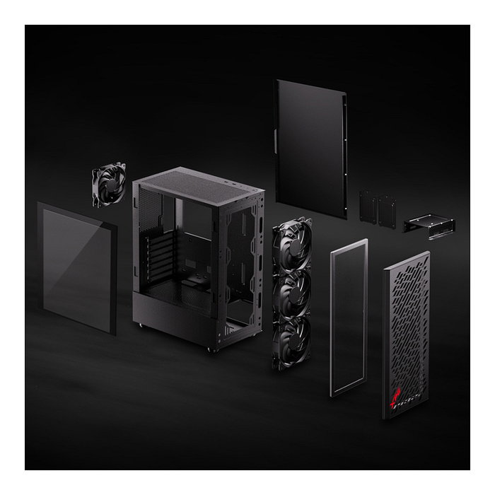 ADATA XPG Valor Air ATX Midi Tower Negro Vidrio Templado 4x120mm ADATA XPG Valor Air ATX Midi Tower Negro Vidrio Templado 4x120mm