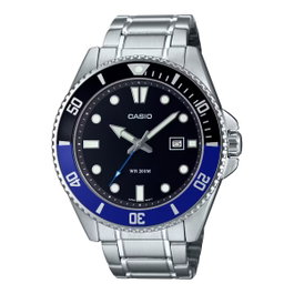 Casio MDV-107D-1A2VDF con esfera negra y correa gris