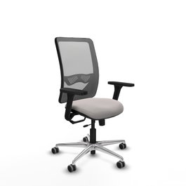 PIQUERAS Y CRESPO Silla de oficina Zulema con mecanismo Sincro/Traslack, Blanco y Gris
