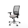 PIQUERAS Y CRESPO Silla de oficina Zulema con mecanismo Sincro/Traslack, Blanco y Gris