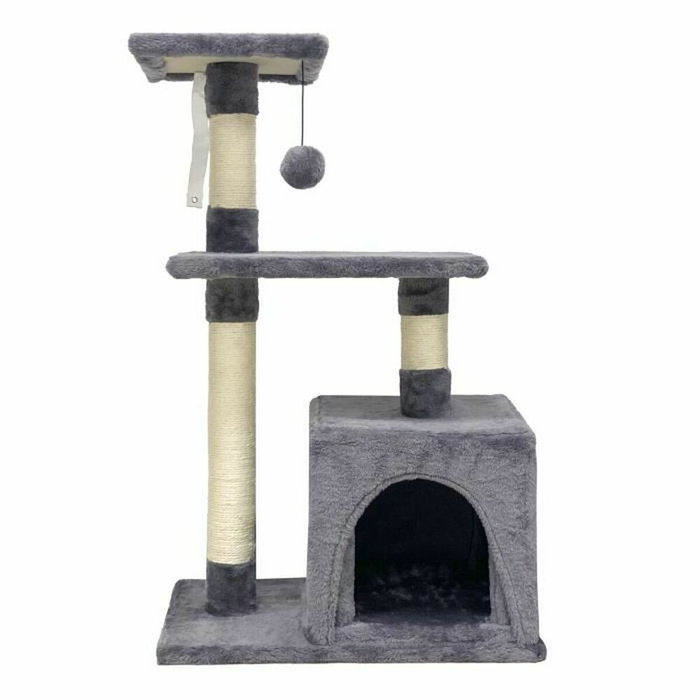 AUCUNE Árbol para gatos AMAPOLA Gris - 50x30x80cm AUCUNE Árbol para gatos AMAPOLA Gris - 50x30x80cm