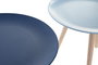DKD Home Decor Mesita Auxiliar Mediterraneo Azul Celeste (2 Unidades)
