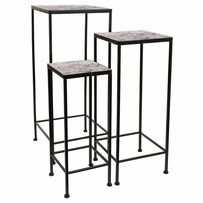 Soporte para Maceta Alexandra House Living Negro Hierro 30 x 68 x 30 cm Soporte para Maceta Alexandra House Living Negro Hierro 30 x 68 x 30 cm