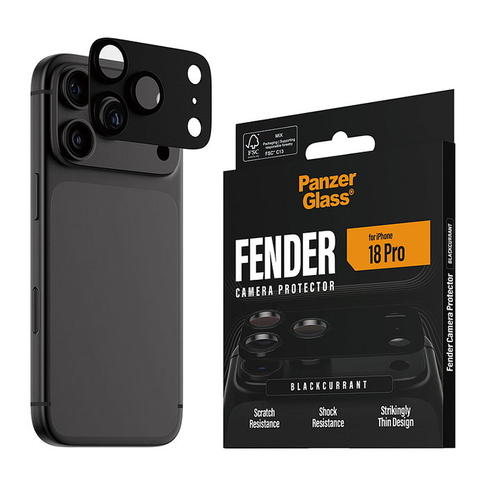 PanzerGlass Fender Camera Lens Protector Blackcurrant para iPhone 18 Pro