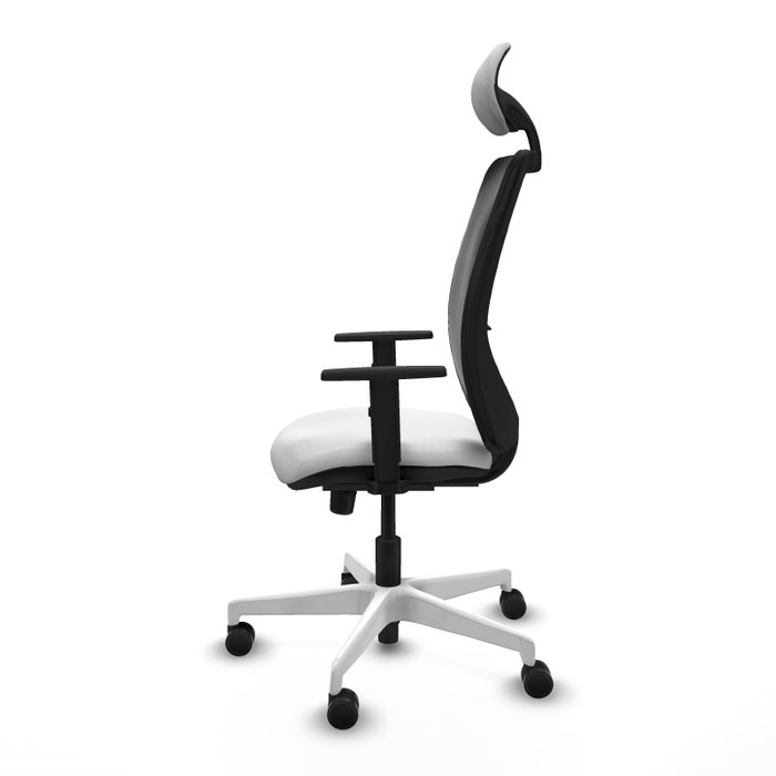 PIQUERAS Y CRESPO Silla de oficina Zulema con mecanismo Sincro, Blanco y Negro