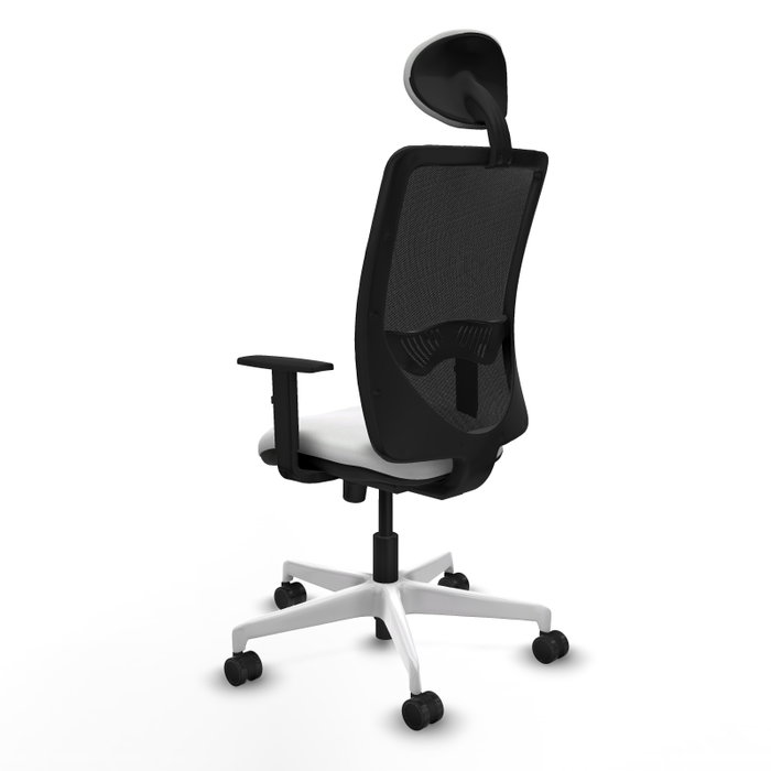 PIQUERAS Y CRESPO Silla de oficina Zulema con mecanismo Sincro, Blanco y Negro