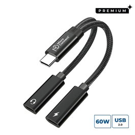 MicroConnect Adaptador USB-C a USB-C Hembra Negro 13cm 60W PD