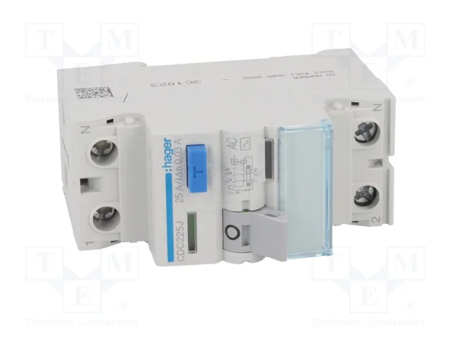 HAGER Interruptor diferencial 25A 30mA 1+N