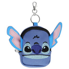 Disney Llavero Mini Mochila Stitch con Cierre Cremallera y Llavero Langosta