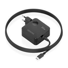 Aisens Cargador de Pared GaN 65W USB-C con Cable 1.5m