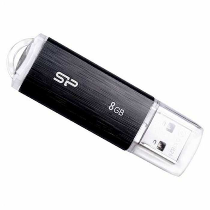 Silicon Power Ultima U02 USB 8GB Negro/Transparente