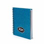 Oh My Pop Libreta Shine Blue Azul - Cuaderno Tapa Dura con Espiral, 100 Hojas en Blanco, 19x15.5cm