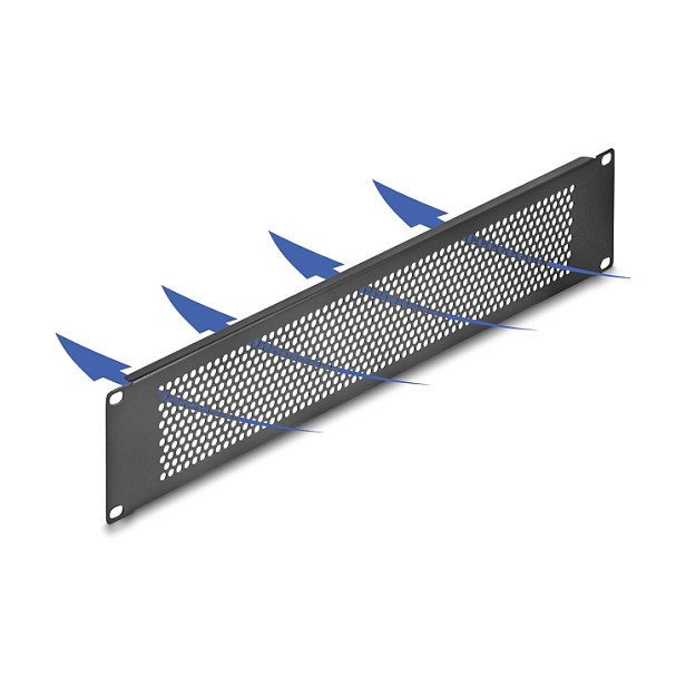 DeLOCK Panel ciego 19″ con agujeros redondos 2U negro DeLOCK Panel ciego 19″ con agujeros redondos 2U negro