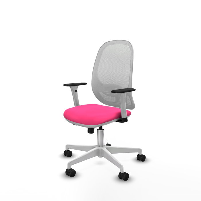 PIQUERAS Y CRESPO Silla de oficina Cilanco Rosa y Blanco