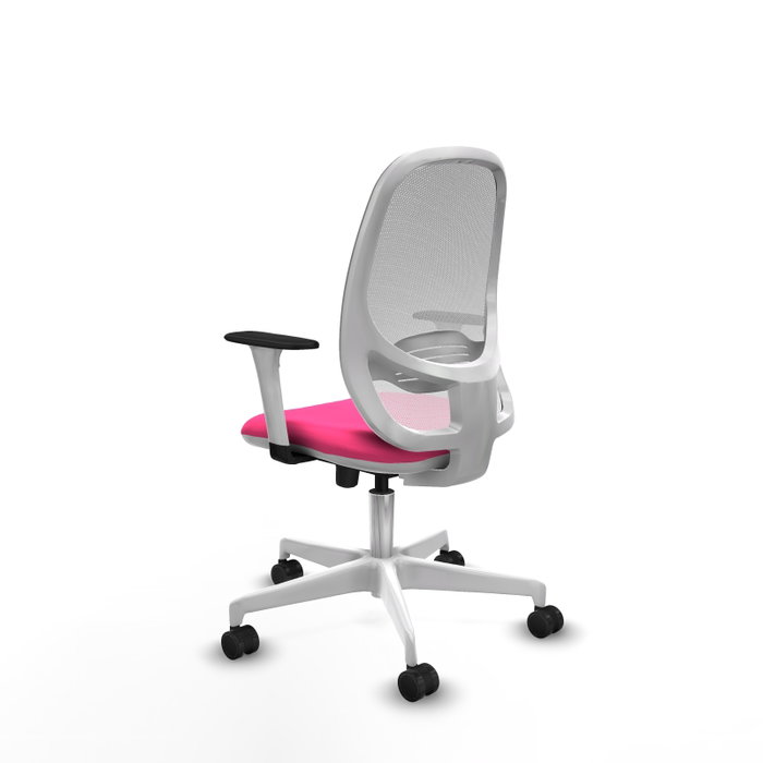 PIQUERAS Y CRESPO Silla de oficina Cilanco Rosa y Blanco