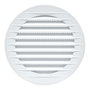 Edm Rejilla ventilación redonda empotrable con mosquitera ø100mm abs blanca