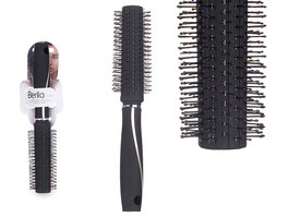 Berilo Cepillo Cabello Rizo Negro Siliconado Plástico Silicona 4x24x4 cm (Set de 24)