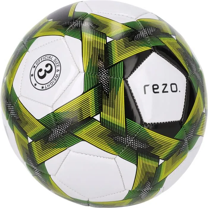 REZO Balón de fútbol PVC Talla 4 Amarillo bicolor Resistente