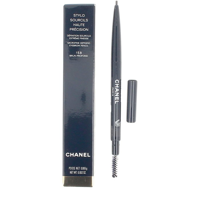 Chanel Stylo Sourcils Lápiz de Cejas Alta Precisión #158-Brun Profond 0.65 gr, Mina Retráctil, Efecto Microblading y Resistente al Agua