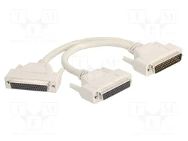 DeLOCK 67170 Adaptador Y-Kabel Splitter D-Sub HD 50 Pin Macho a 2 x Hembra con Tornillos, 0,3 m