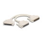 DeLOCK 67170 Adaptador Y-Kabel Splitter D-Sub HD 50 Pin Macho a 2 x Hembra con Tornillos, 0,3 m
