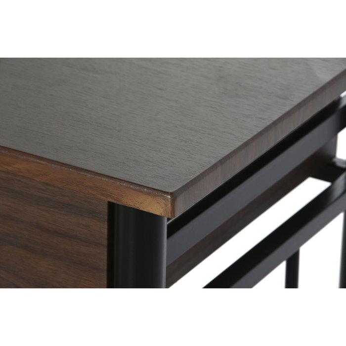 DKD Home Decor Set de Comedor de 3 Piezas Negro DKD Home Decor Set de Comedor de 3 Piezas Negro