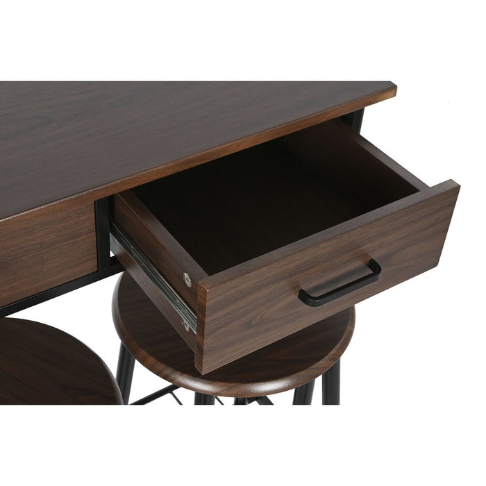 DKD Home Decor Set de Comedor de 3 Piezas Negro DKD Home Decor Set de Comedor de 3 Piezas Negro