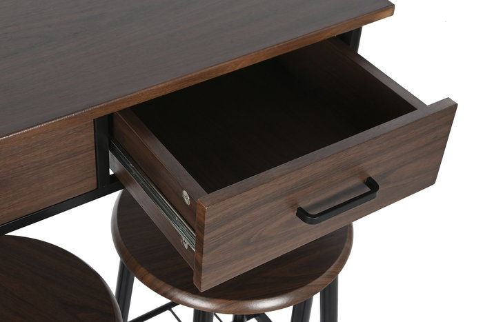 DKD Home Decor Mesa Negro Marron Metal MDF 50 x 84 x 80 cm Set de 3