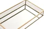 DKD Home Decor Bandeja de Decoración Cristal Metal Dorado