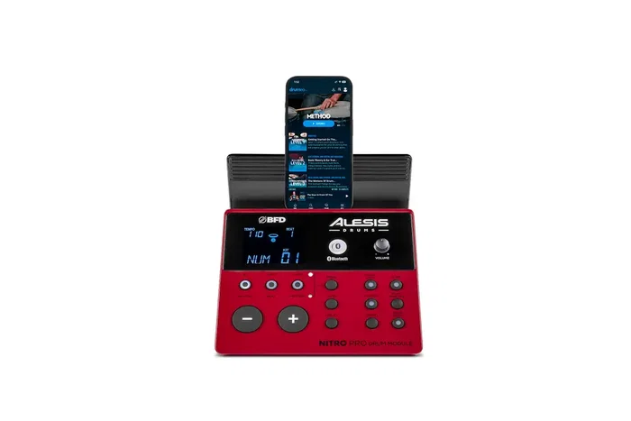 Alesis Nitro Pro Xl Kit Batería Electrónica con Pads de Malla, Módulo con 36 Kits y 500 Sonidos, Bluetooth, Incluye Cables, Baquetas y Software Gratuito