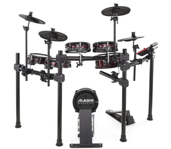 Alesis Nitro Pro Xl Kit Batería Electrónica con Pads de Malla, Módulo con 36 Kits y 500 Sonidos, Bluetooth, Incluye Cables, Baquetas y Software Gratuito