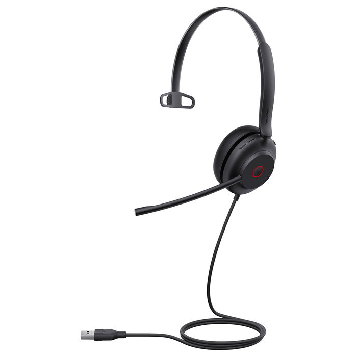 Yealink UH35 Mono UC Auriculares Alámbricos con Conexión USB para Oficina/Centro de Llamadas Negro