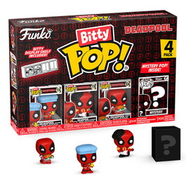 Funko Blister 4 Figuras Bitty POP Marvel Deadpool Bathtime Coleccionables Coleccionables Misteriosos