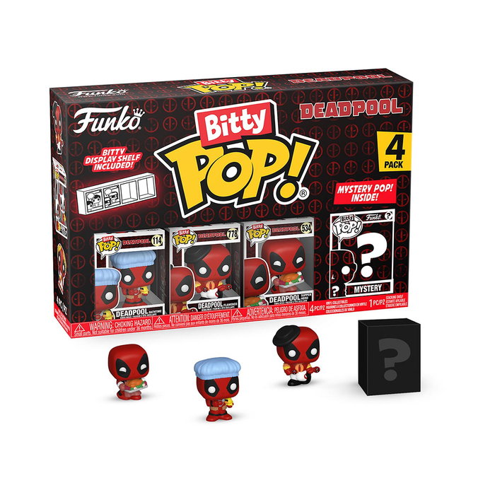 FUNKO Bitty POP! Marvel Deadpool Bathtime Pack de 4 Figuras FUNKO Bitty POP! Marvel Deadpool Bathtime Pack de 4 Figuras