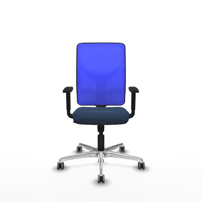 PIQUERAS Y CRESPO Silla de oficina Motilla con mecanismo Sincro, Azul marino y Azul