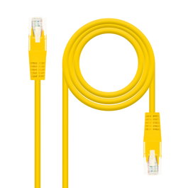 NANOCABLE CABLE RED LATIGUILLO CAT.6 UTP AWG24 AMARILLO 25CM