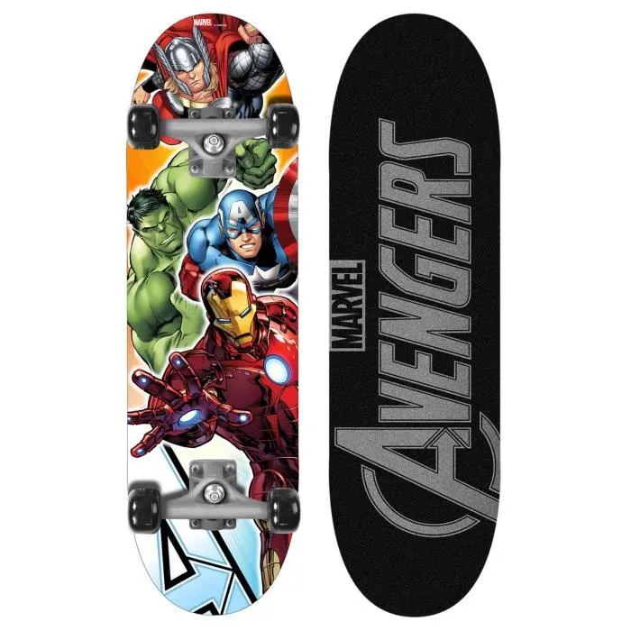 AVENGERS Monopatín 28 x 8 Pulgadas Skateboard Infantil con Ruedas de PVC y Cubierta Antideslizante AVENGERS Monopatín 28 x 8 Pulgadas Skateboard Infantil con Ruedas de PVC y Cubierta Antideslizante