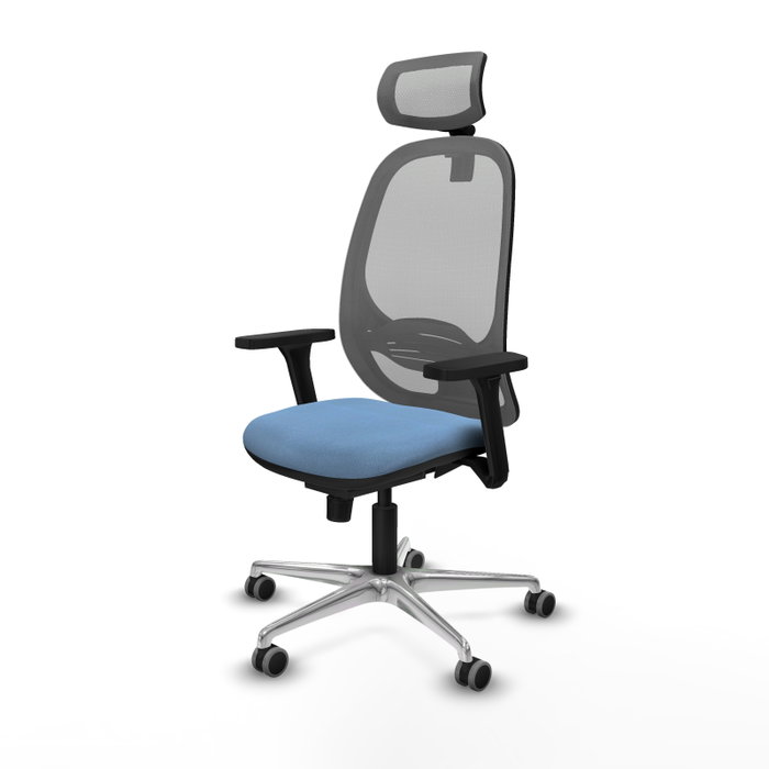 PIQUERAS Y CRESPO Silla de oficina Cilanco con mecanismo Sincro, Azul cielo y Gris PIQUERAS Y CRESPO Silla de oficina Cilanco con mecanismo Sincro, Azul cielo y Gris