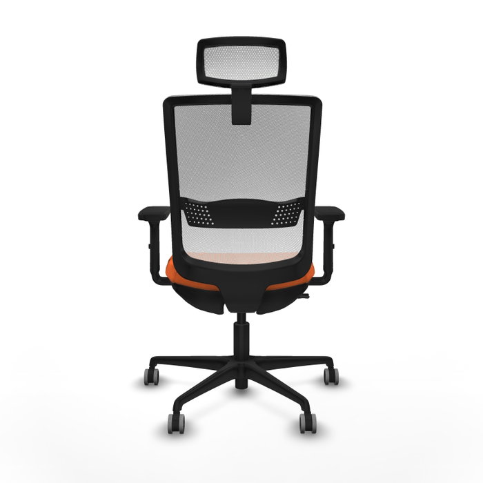 PIQUERAS Y CRESPO Silla de oficina Haches Naranja y Blanco