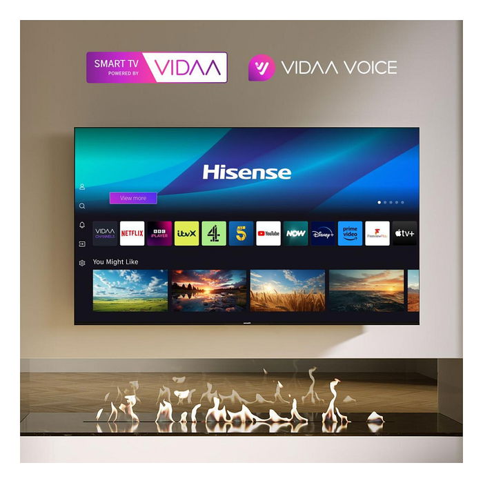 Hisense 55E6NT | Smart TV LED 4K Ultra HD 139 cm (55") | VIDAA, WiFi, Bluetooth, HDR10+, Dolby Vision, 60Hz, 2x20W, Negro