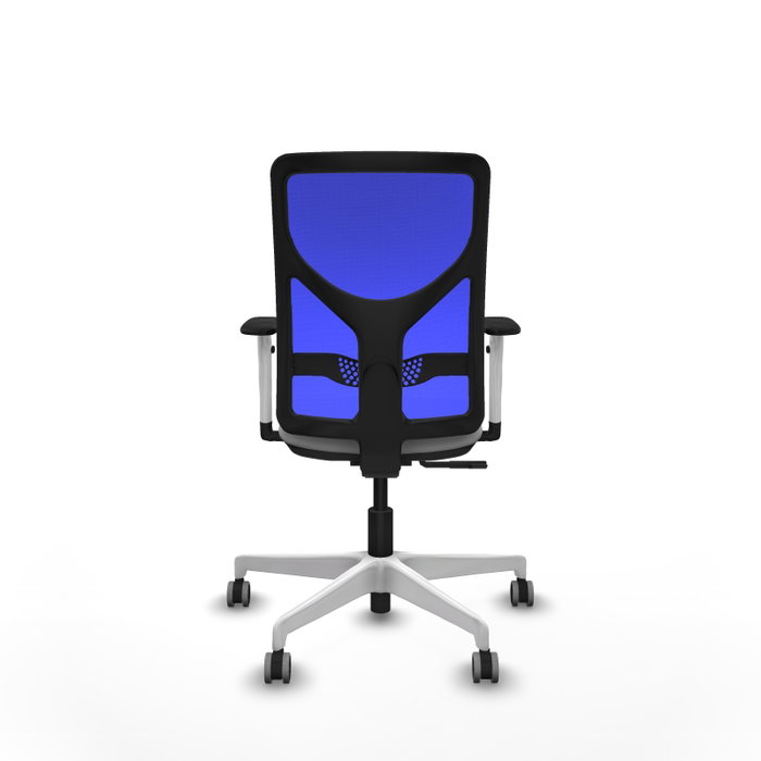 PIQUERAS Y CRESPO Silla de oficina Motilla con mecanismo Sincro, Azul y Gris claro