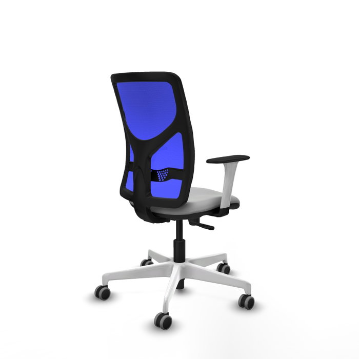 PIQUERAS Y CRESPO Silla de oficina Motilla con mecanismo Sincro, Azul y Gris claro