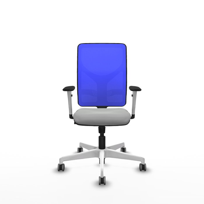 PIQUERAS Y CRESPO Silla de oficina Motilla con mecanismo Sincro, Azul y Gris claro