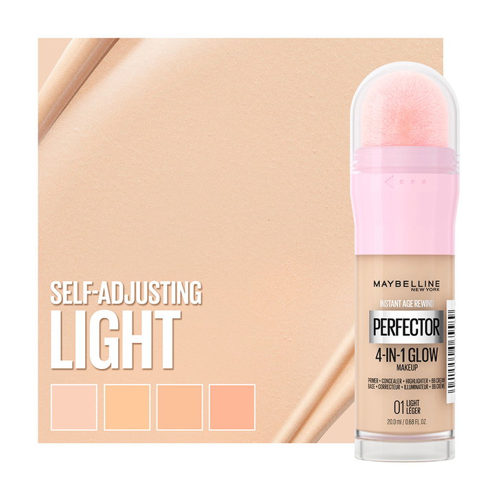 Maybelline Instant Perfector Glow Multiusos #01-Light 20 ml, Base y Corrector Maquillaje, Todo Tipo de Pieles