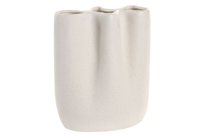 DKD Home Decor Jarrón de Cerámica Blanco 19,5x12x23,5 cm DKD Home Decor Jarrón de Cerámica Blanco 19,5x12x23,5 cm