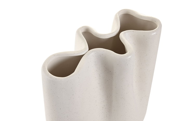 DKD Home Decor Jarrón de Cerámica Blanco 19,5x12x23,5 cm DKD Home Decor Jarrón de Cerámica Blanco 19,5x12x23,5 cm