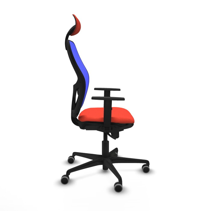 PIQUERAS Y CRESPO Silla de oficina Jorquera con mecanismo Sincro, Naranja oscuro y Azul PIQUERAS Y CRESPO Silla de oficina Jorquera con mecanismo Sincro, Naranja oscuro y Azul
