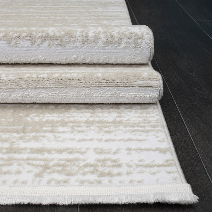 Conceptum Jasmine 1452 Alfombra de Vestíbulo 1450 gr/m² 6 mm Poliéster Blanco y Beige 100 x 300 cm Conceptum Jasmine 1452 Alfombra de Vestíbulo 1450 gr/m² 6 mm Poliéster Blanco y Beige 100 x 300 cm