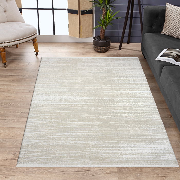 Conceptum Jasmine 1452 Alfombra de Vestíbulo 1450 gr/m² 6 mm Poliéster Blanco y Beige 100 x 300 cm Conceptum Jasmine 1452 Alfombra de Vestíbulo 1450 gr/m² 6 mm Poliéster Blanco y Beige 100 x 300 cm